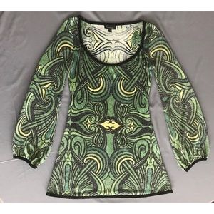 Bebe Mod Shimmer Mini Dress